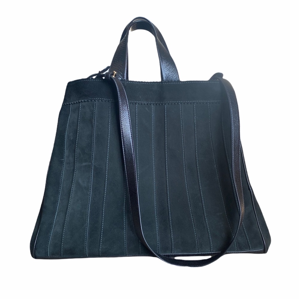 Tamara Mellon Suede & Leather Sugar  Daddy Tote. Rare. EUC.